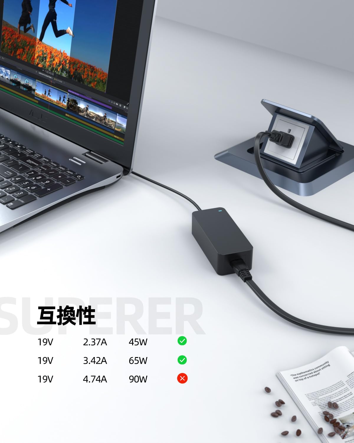 Amazon.co.jp: 【PSE認証/45W 丸型充電器】19V 2.37A 東芝用